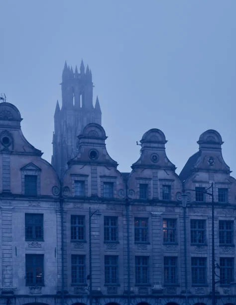 christmas time at the main square in arras, france - arras location stock pictures, royalty-free photos & images