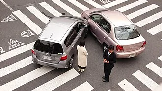 Incident when a vehicle collides with another object
