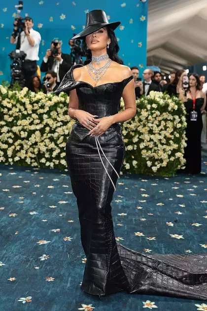 Kim Kardashian attends the 2025 Met Gala Celebrating "Superfine: Tailoring Black Style" at Metropolitan Museum of Art on May 05, 2025 in New York City