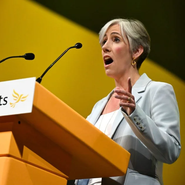 daisy cooper speaks at a liberal democrat conference in september 2023