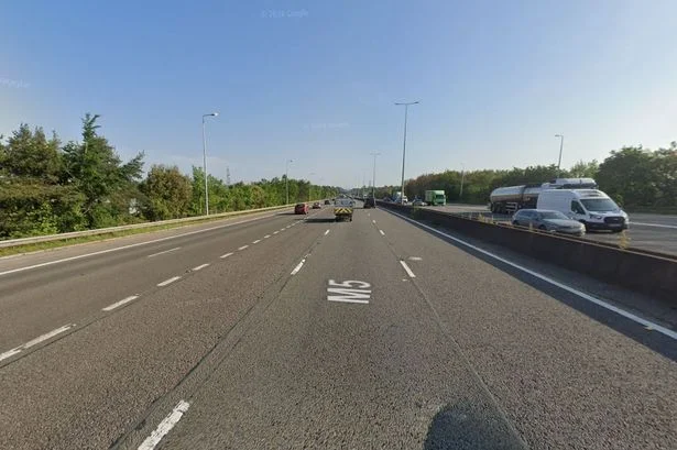 All traffic was held on the M5 northbound as a driver was caught travelling the wrong way on the motorway
