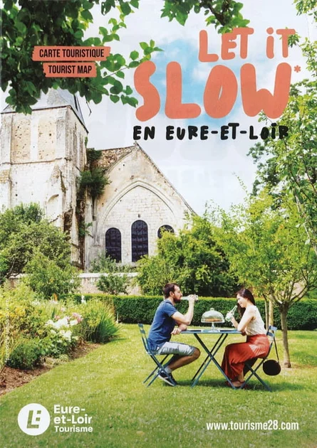 Couverture de la carte touristique 2022 diffusée par Eure-et-Loir Tourisme