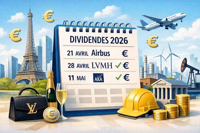 calendrier dividendes printemps 2026