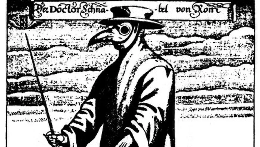 C’est un médecin de Montpellier, Charles Delorme, qui imagine au XVIIe siècle le costume du médecin de peste avec une longue robe, une cagoule et un masque en forme de bec, rempli d’herbes et de parfums.