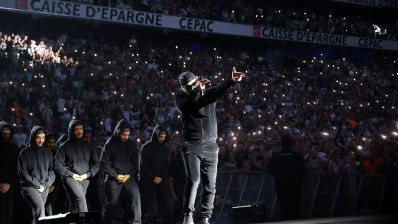 Concert du rappeur marseillais JUL au stade Orange Vélodrome à Marseille 2ème soirée de concert - JUL - 240525NVI02