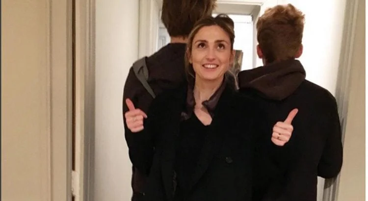 Julie Gayet avec ses enfants de 16-17 ans