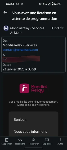 r/arnaques - Arnaque Mondial Relay