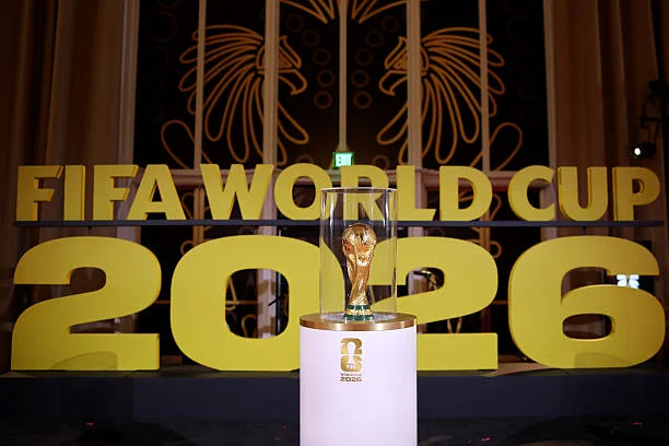 World Cup Trophy is displayed prior to the FIFA World Cup 2026 Official Draw at John F. Kennedy Center for the Performing Arts on December 05, 2025...