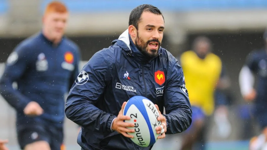 XV de France - Geoffrey Doumayrou à l'entraînement des Bleus