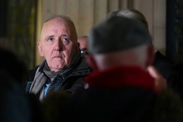 Dany Leprince , convicted of the 1994 murders of his brother, sister-in-law and two of their daughters in the Sarthe region of France, looks on as...