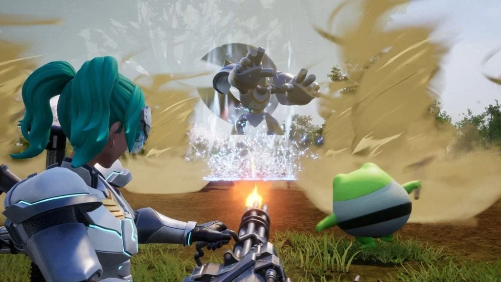 palworld player firing gun