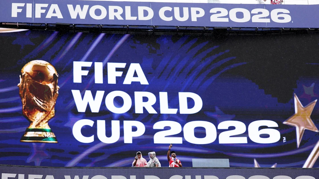 A general view as fans arrive before a FIFA World Cup 2026 match