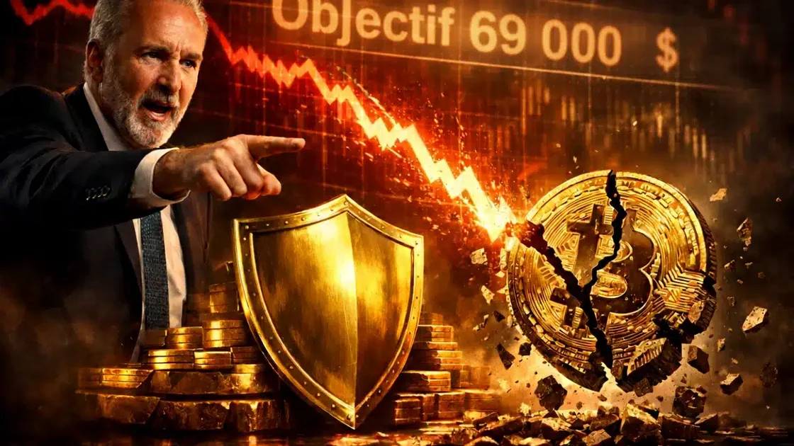 Peter Schiff prédit un crash du Bitcoin vers 69 000 dollars alors que les indicateurs techniques virent au rouge.