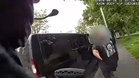 Kent Police A van driver pulled over to help an armed officer catch a suspect