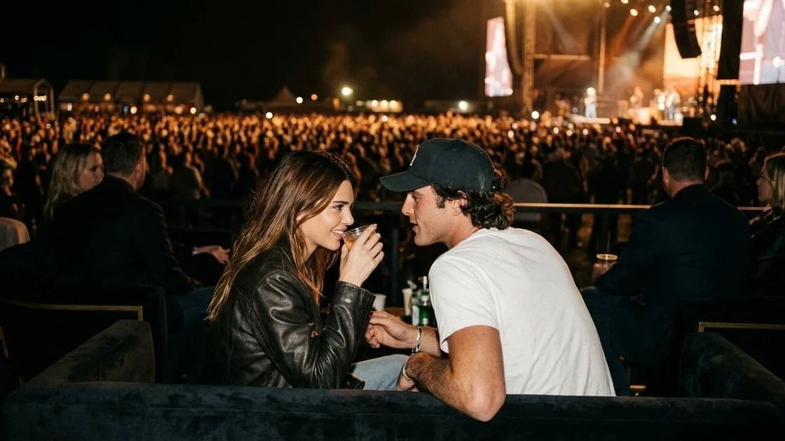 Kendall Jenner and Jacob Elordi attend a Chris Stapleton concert together, furthering their romance during a discreet public appearance.