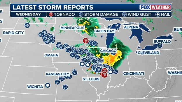 Midwest severe weather outbreak leaves trail of tornadoes, damaging winds and large hail