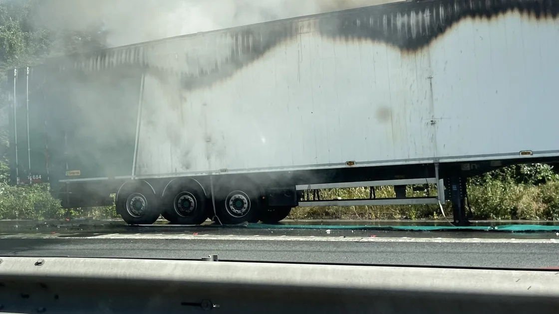 The lorry fire has caused significant delays along the A31 ​