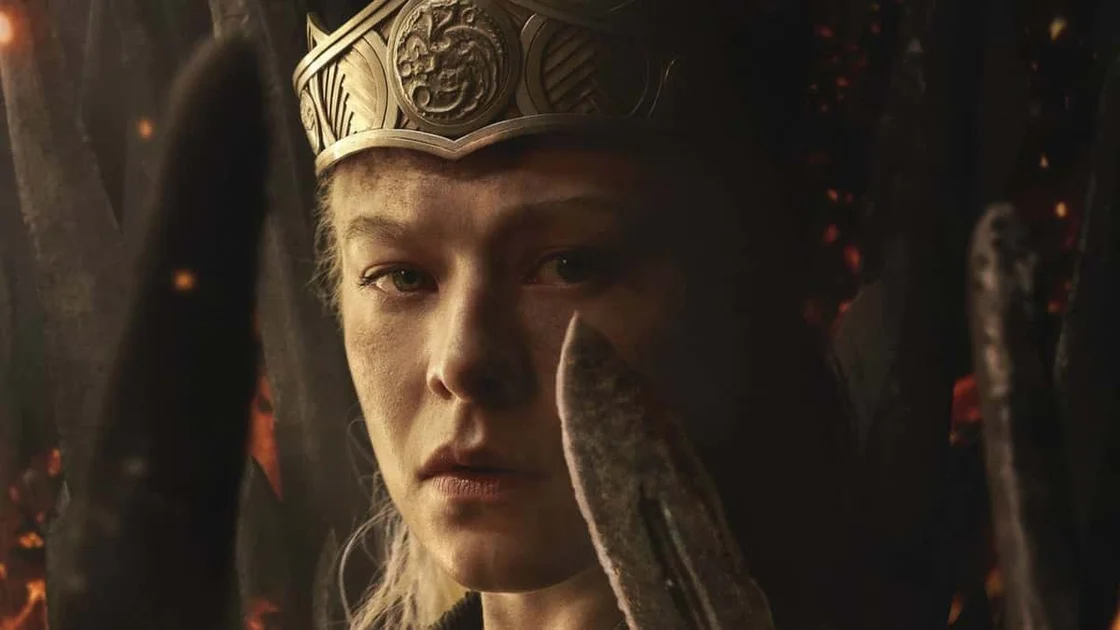 Rhaenyra Targaryen sur le trône de fer dans la saison 3 de House of the Dragon