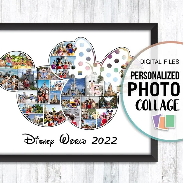 Mickey Mouse, Photo Collage, Disney Family Gift, Mickey And Minnie, Disney Couple, Disney Trip, Disney Vacation, Disney Cruise, Disney Gift