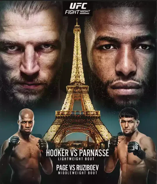 Carte complète UFC Paris 2026 : Dan Hooker vs Salahdine Parnasse en main event, 13 combats à l'Accor Arena le 5 septembre