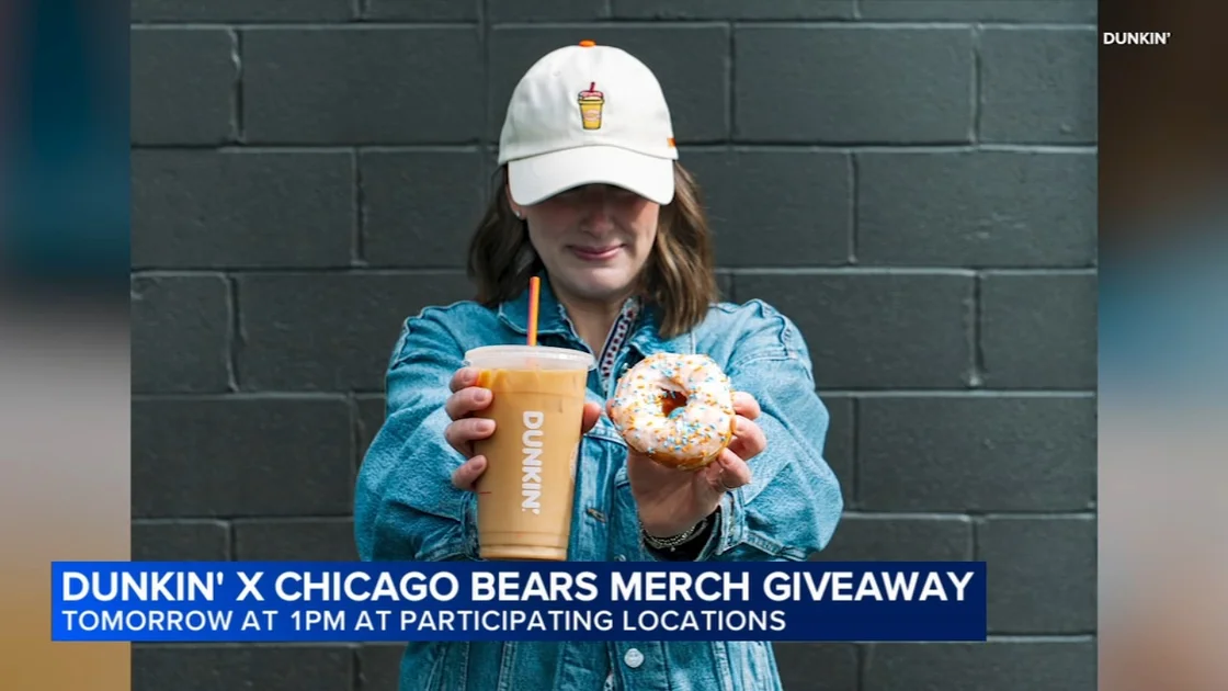 Dunkin' to give away Chicago Bears-themed dad hat in Chicago area