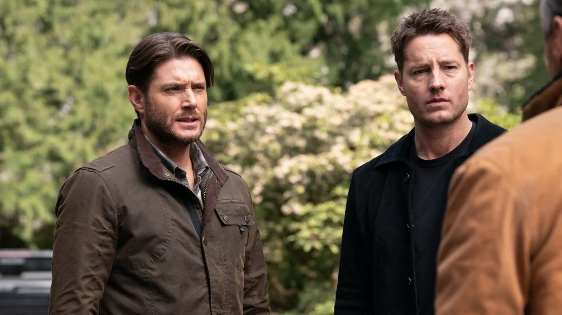 Jensen Ackles as Russell Shaw and Justin Hartley as Colter Shaw — 'Tracker' Season 3 Episode 21 'Chrono Stasis'