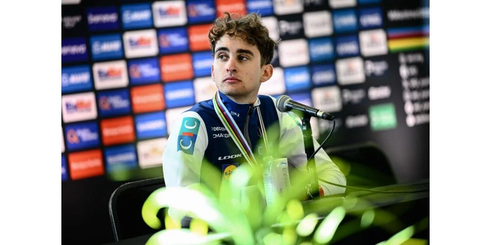 Médaillé de bronze sur le chrono, Paul Seixas ne vise pas autre chose que le titre mondial, dimanche sur la course en ligne. Photo Sipa/Simon Wilkinson
