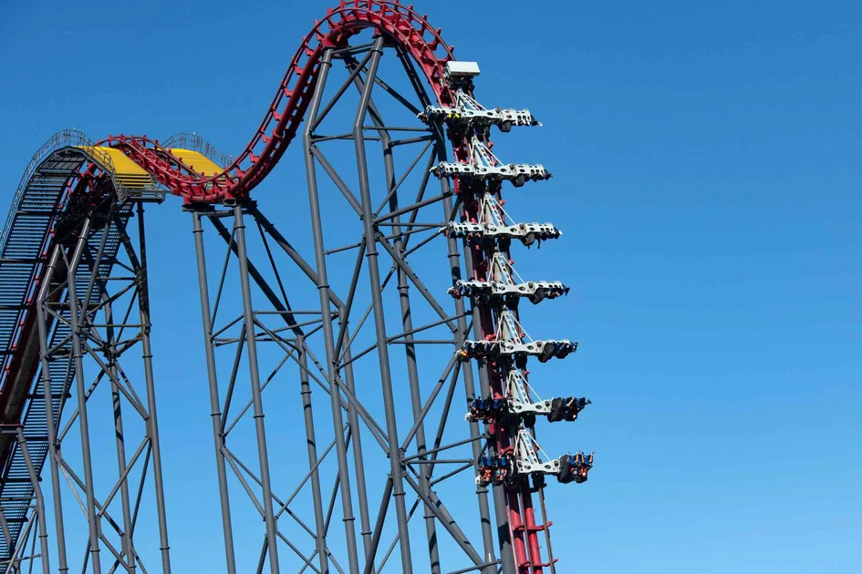 people enjoying X2 roller coaster ride