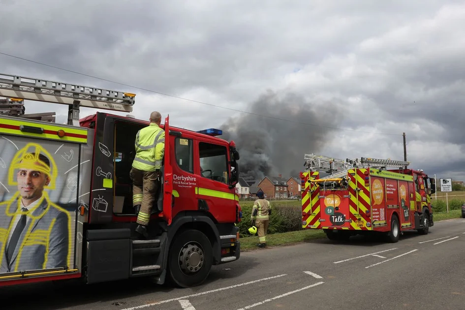 Fire crews from Nottinghamshire, Leicestershire, and Derbyshire were called to tackle the blaze at Sutton Bonington