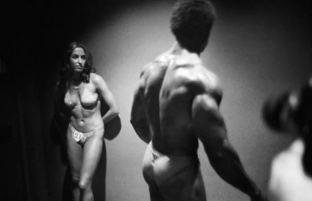 Paris, France, novembre 1980 --- Championnat du monde de culturisme au Palais des Congrès.
